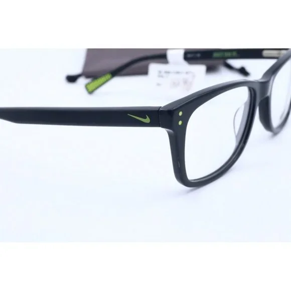 New NIKE NK 5538 010 (2101) Square Black Eyeglasses Demo lens 49mm - Picture 3 of 5